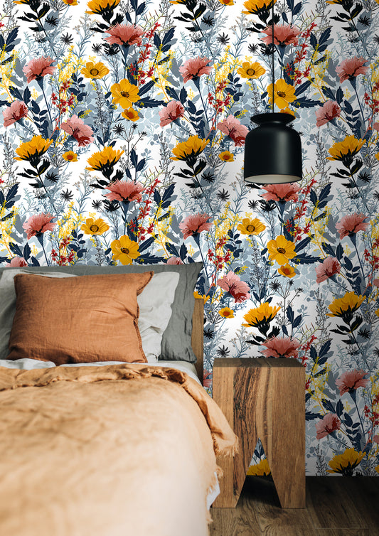 Wild Meadow Flowers Peel and Stick Wallpaper