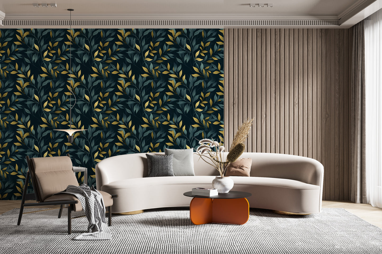 Intricate Leaves Pattern Wall Art