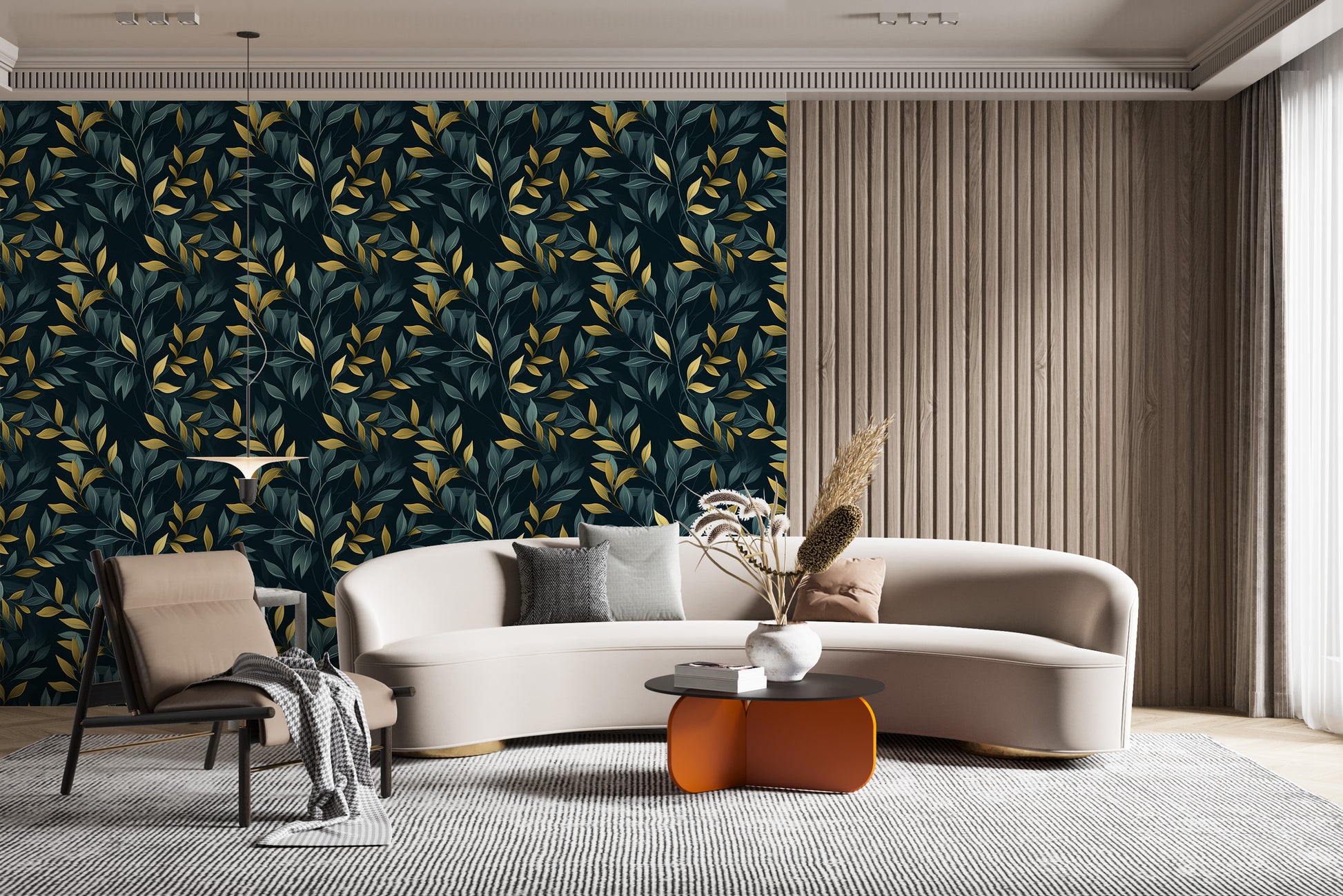 Intricate Leaves Pattern Wall Art