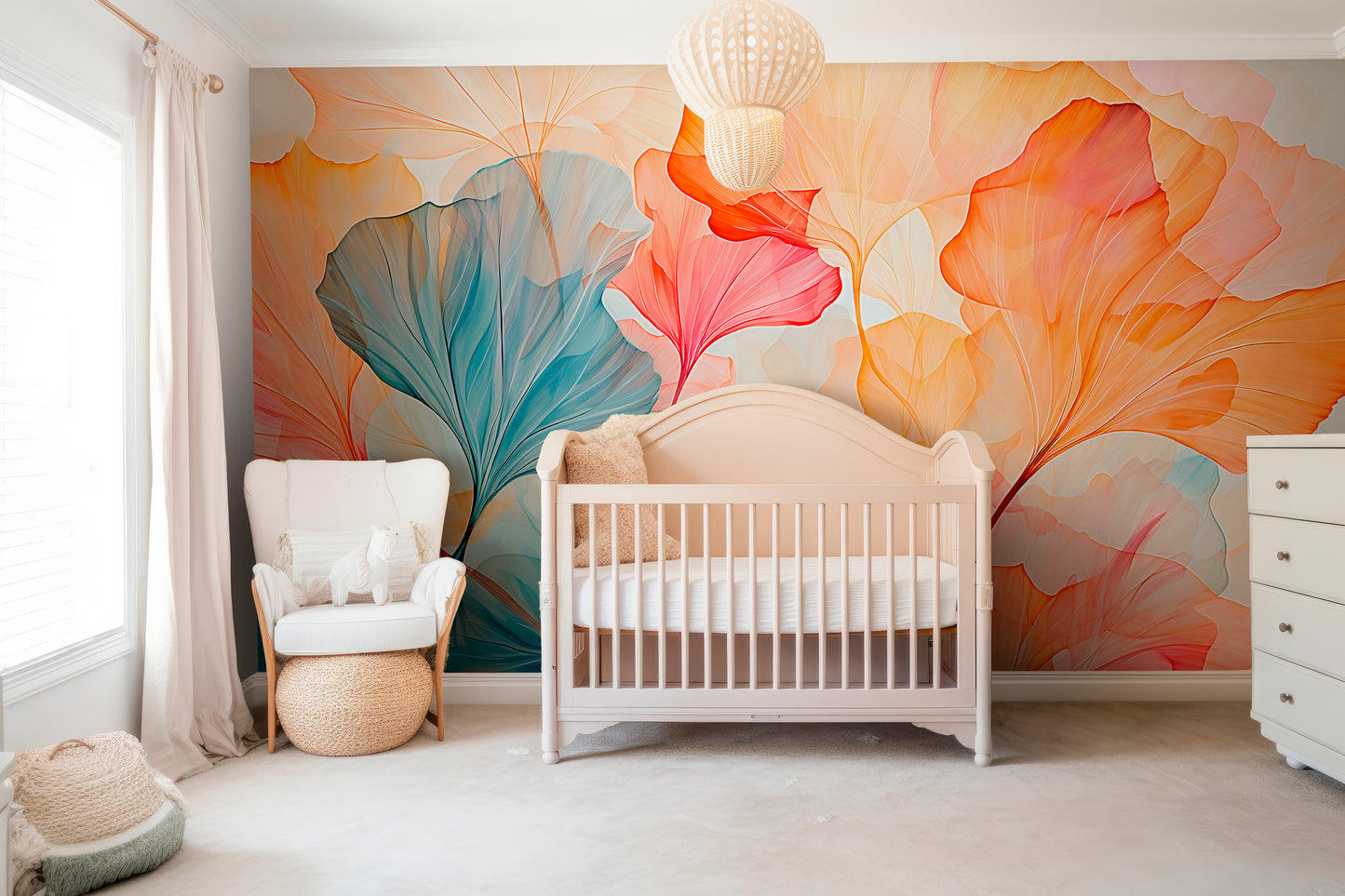Peel-and-Stick Mural in Abstract Style