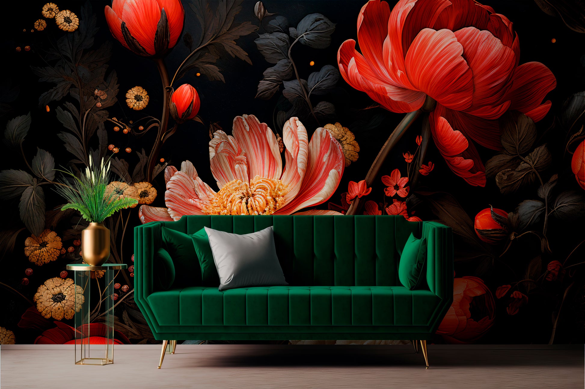 Nature-Inspired Dark Floral Art