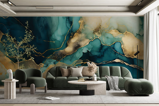 Fluid Art Marble Wall Mural - Artistic Transformation