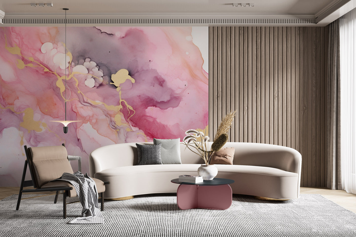 Alcohol Ink Painting Peel & Stick Mural