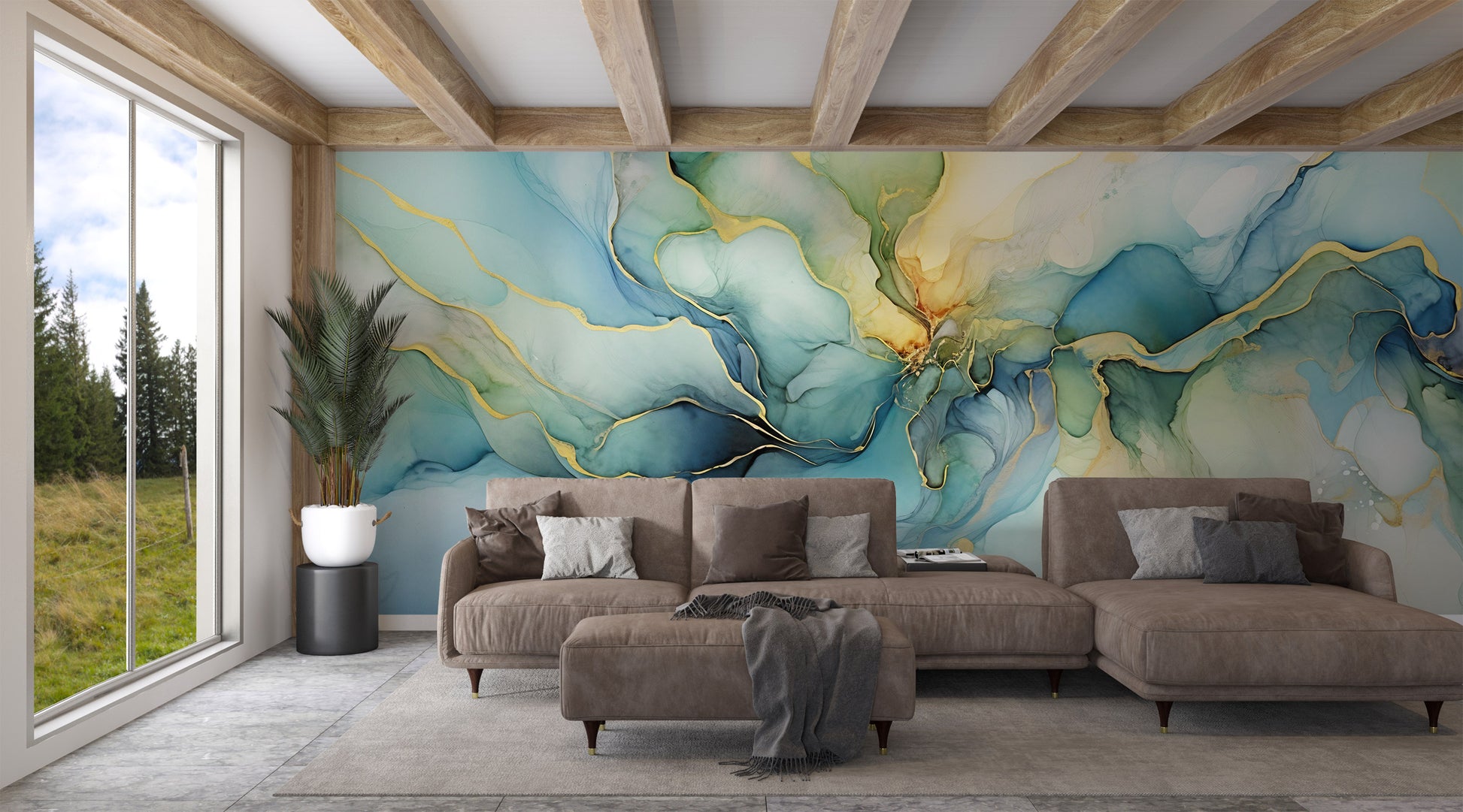 Eco-Friendly PVC-Free Watercolor Abstract Art