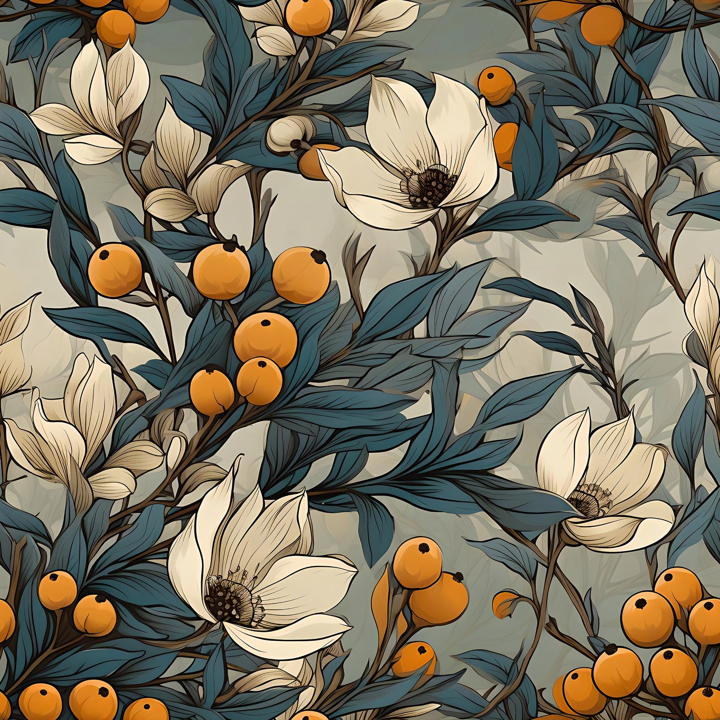 Botanical Art Removable Self Adhesive Wall Decor
