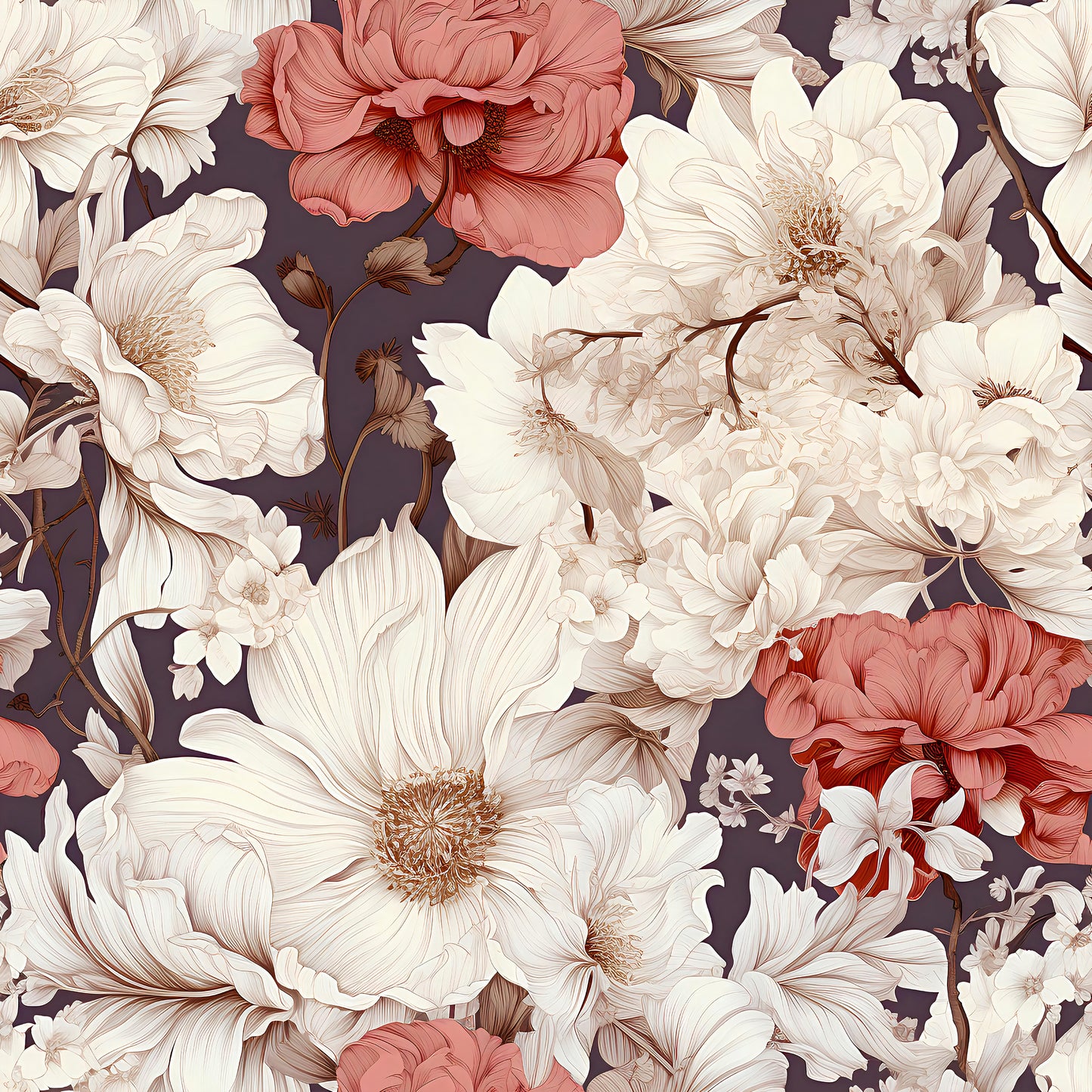 Botanical Wall Print Self Adhesive Decor