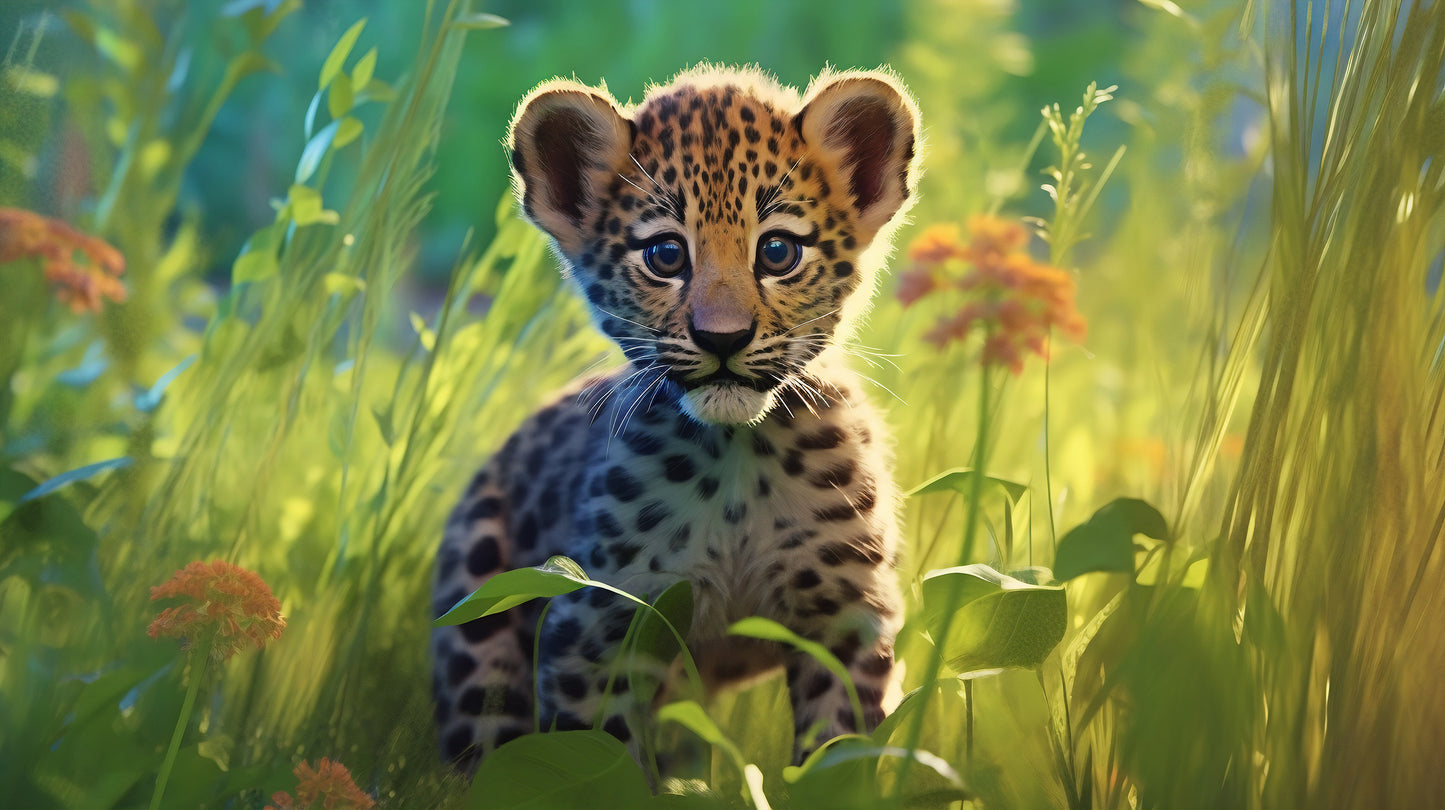 Eye-Catching Animal Mural Ideal for Nursery or Kids' Bedroom Decoration