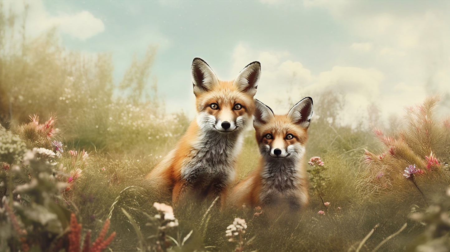 Cute Animals Removable Wallpaper for Kids' Room