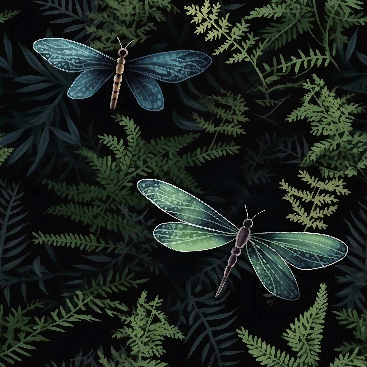 Dark Botanical Removable Wall Decor