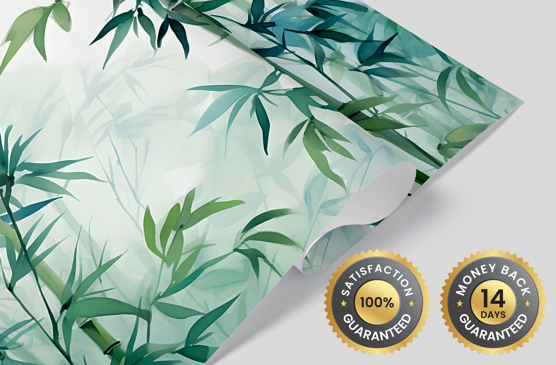 Green Watercolor Peel and Stick Art