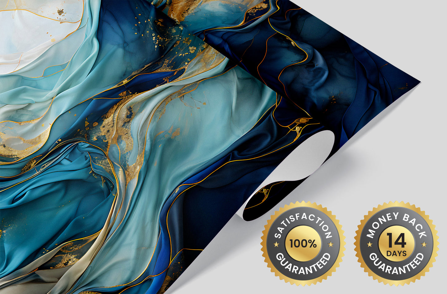 Removable Abstract Wallpaper - Renter Friendly Wall Art