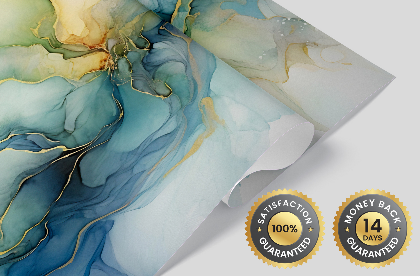 Eco-Friendly Removable Wallpaper with Abstract Art