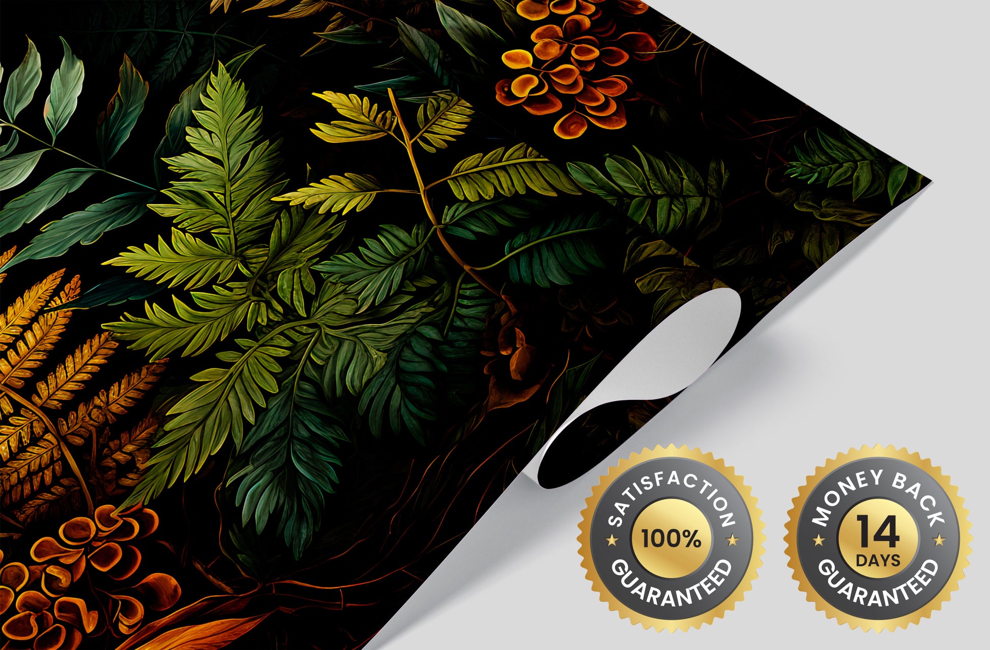 Leaves Botanical Mural Nature Art
