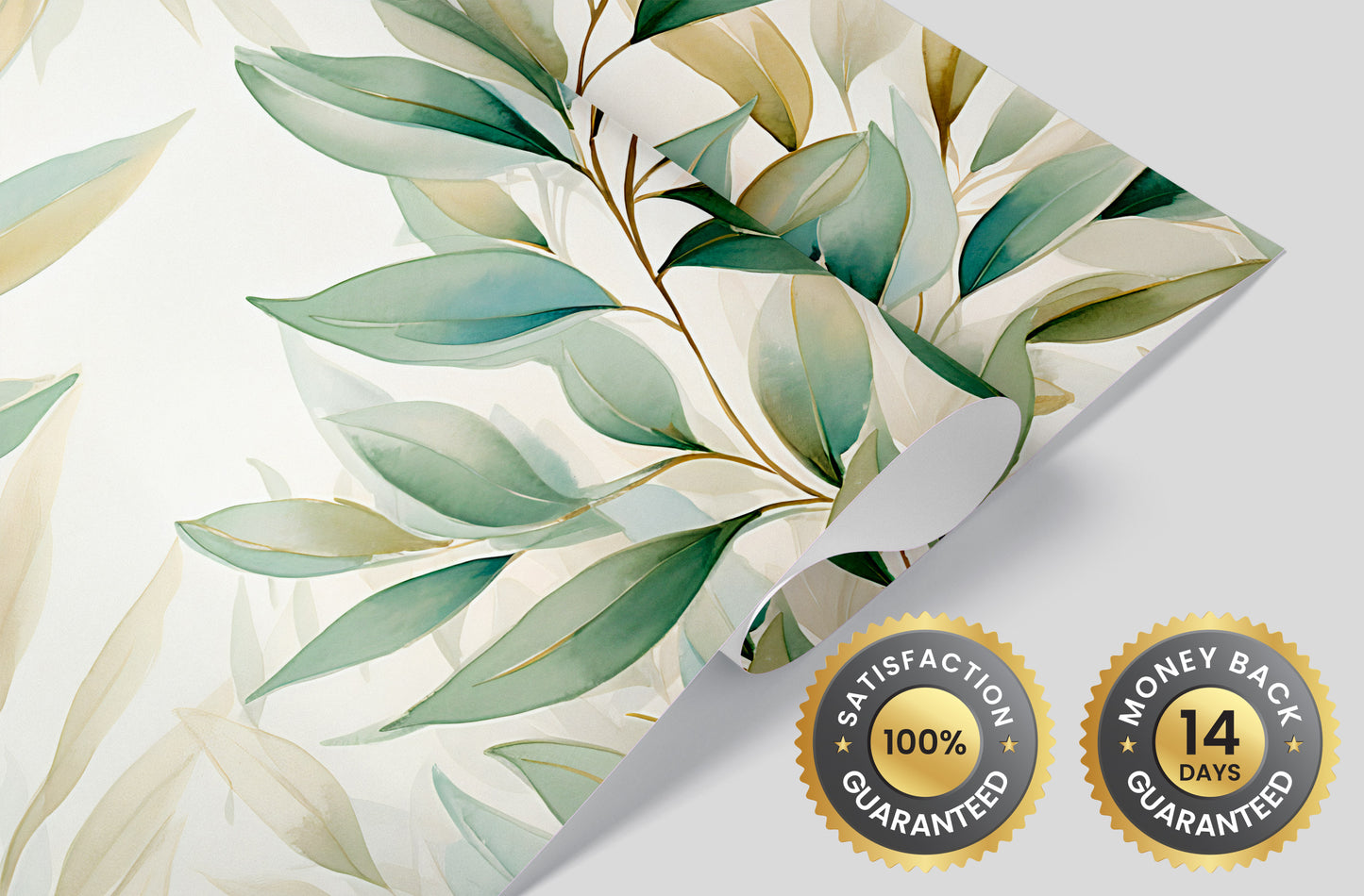 Botanic Green Plants Removable Wallpaper