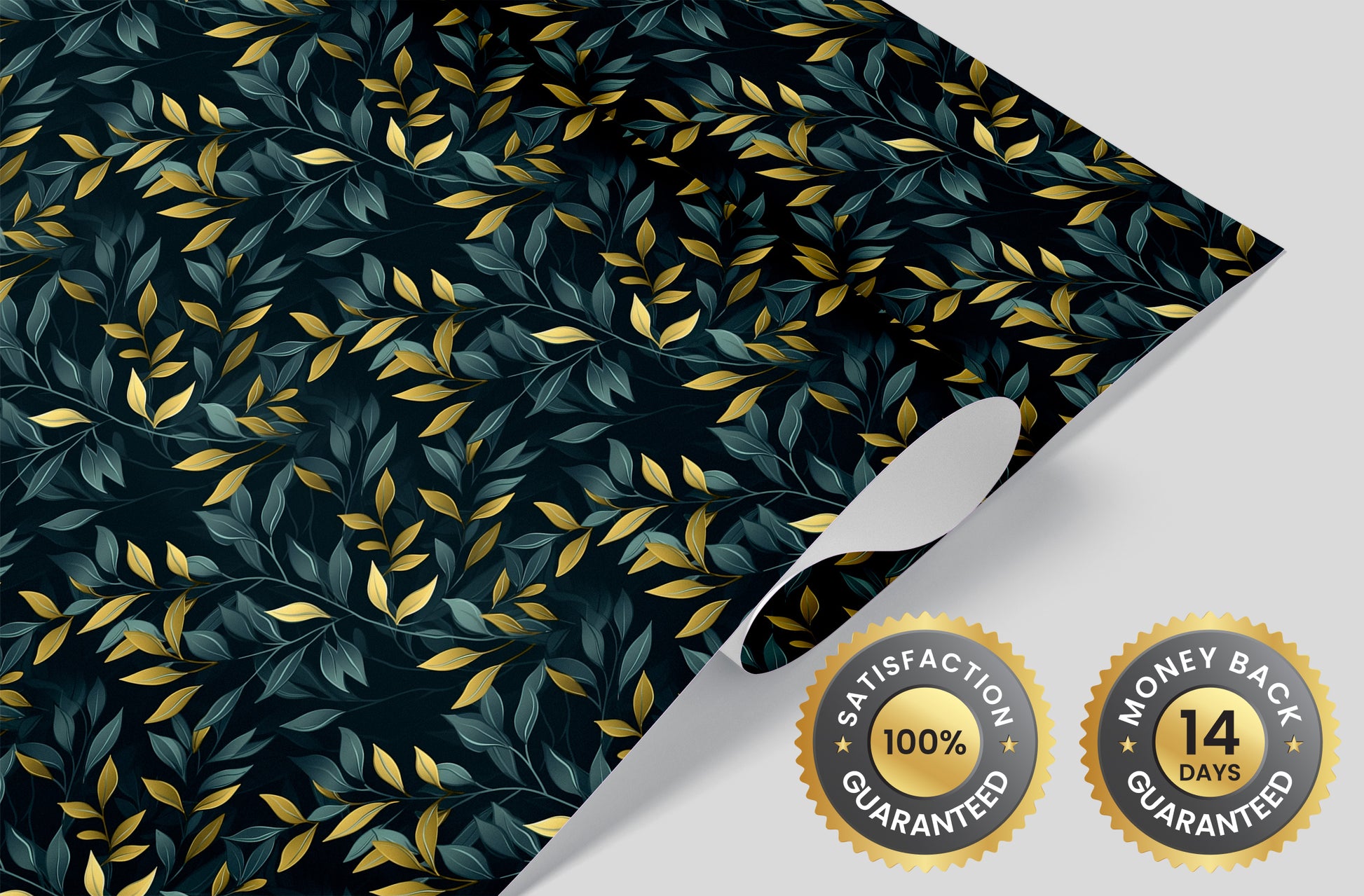 Elegant Dark Foliage Wall Covering