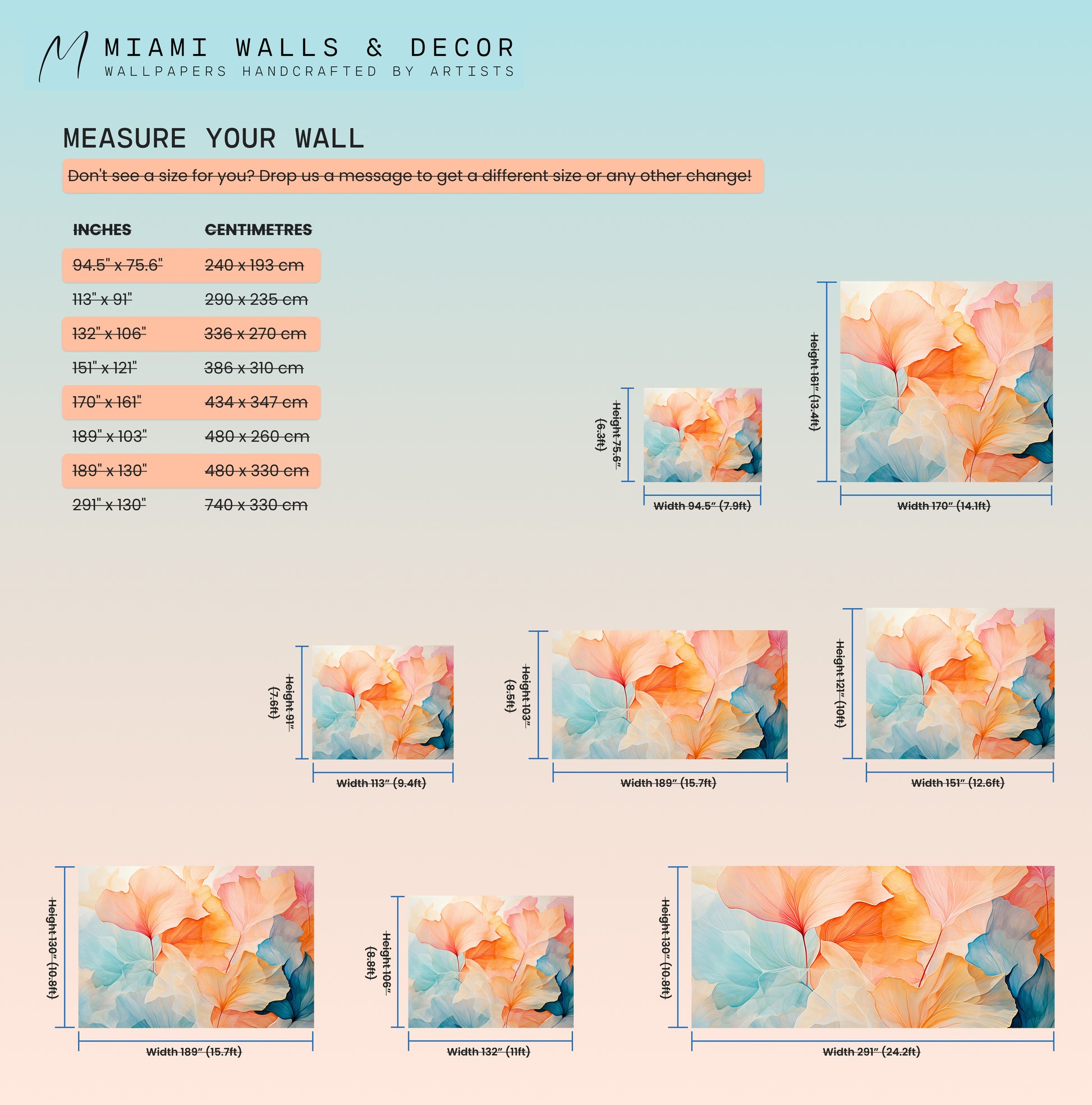 Colorful Peel-and-Stick Wallpaper: Abstract Floral