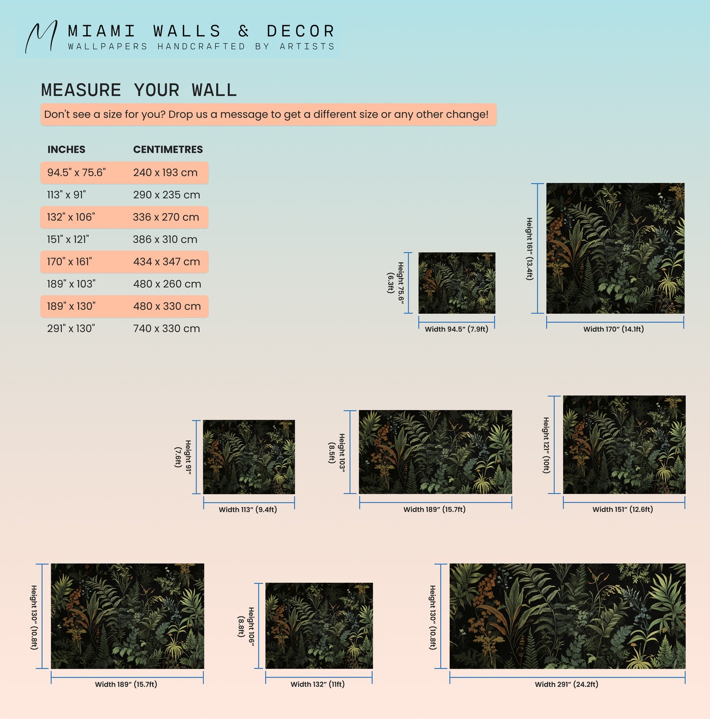 Captivating Dark Floral Wall Covering - Nature-Inspired Design