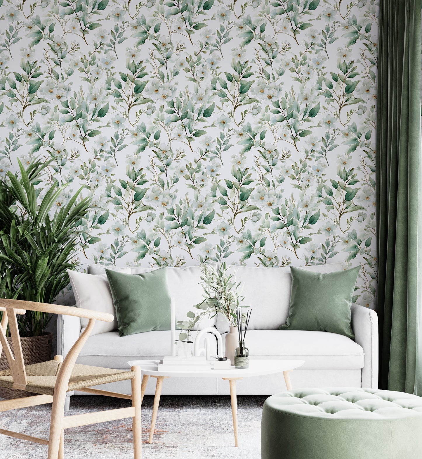 Self Adhesive Flower Mural - Easy DIY Floral Wall Decor