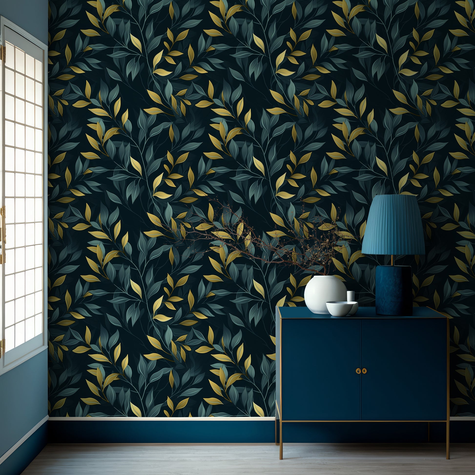 Chic Peel and Stick Botanical Mural