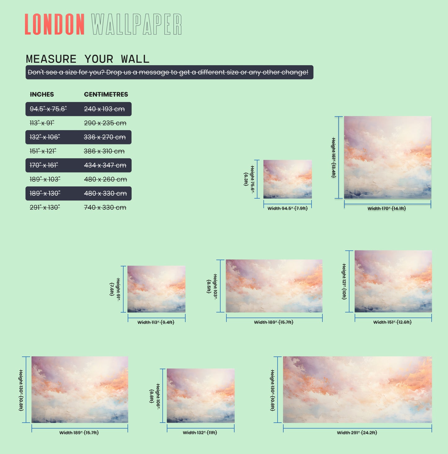 Cloudscape Peel-and-Stick Wall Art