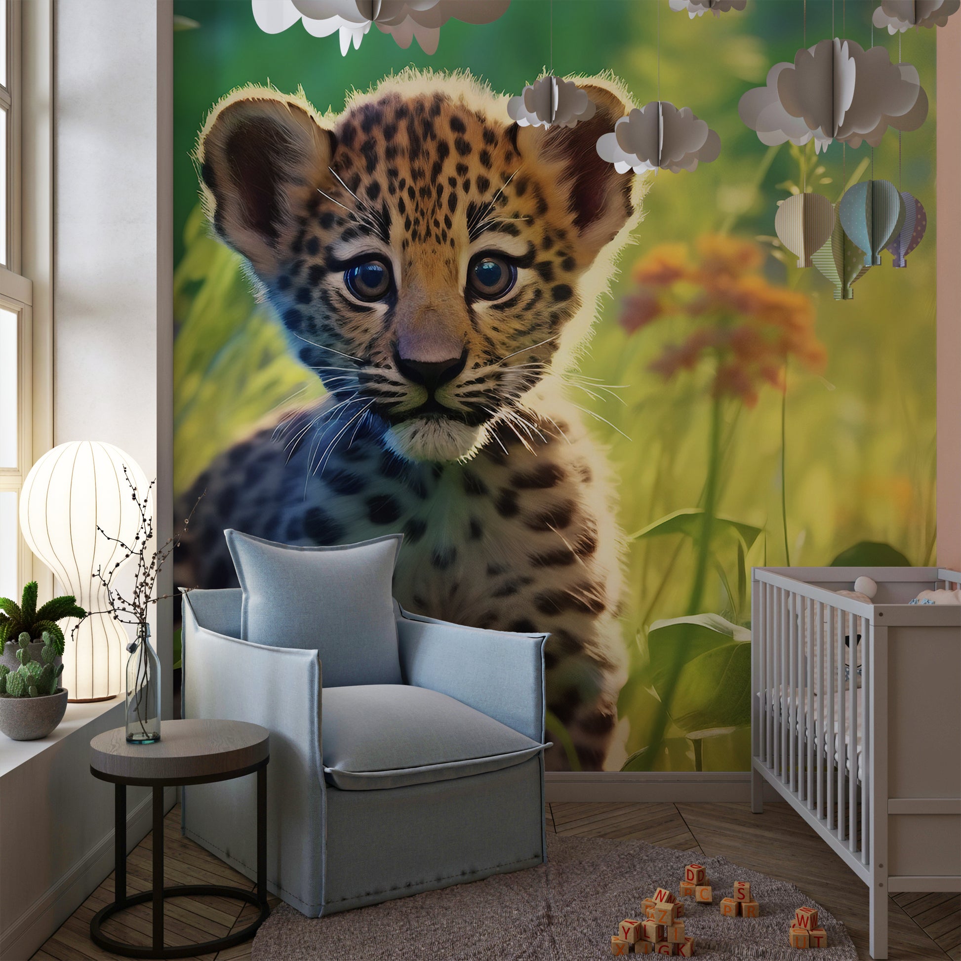 Charming Nursery Wall Decor featuring Playful Animal Motifs