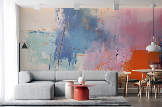 Artistic Brush Colorful Mural