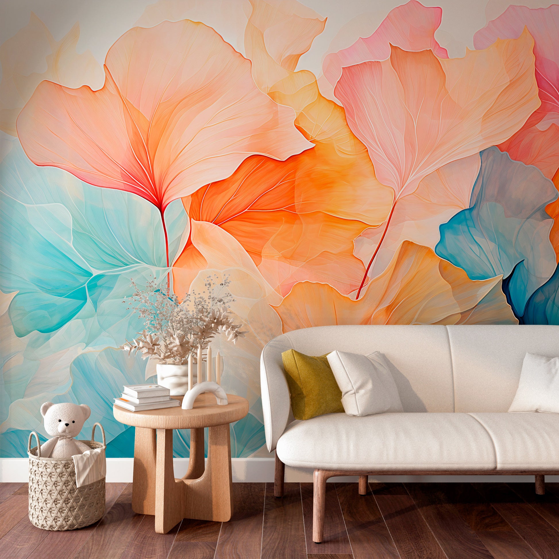 Expressive Alcohol Ink Patterns in Blue and Orange