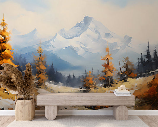 Majestic Peel and Stick Mountain Wall Decor