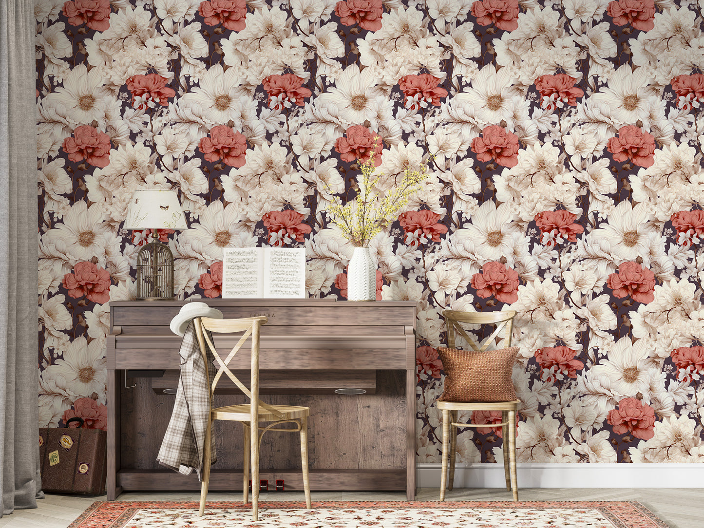 Botanical Art Wall Covering