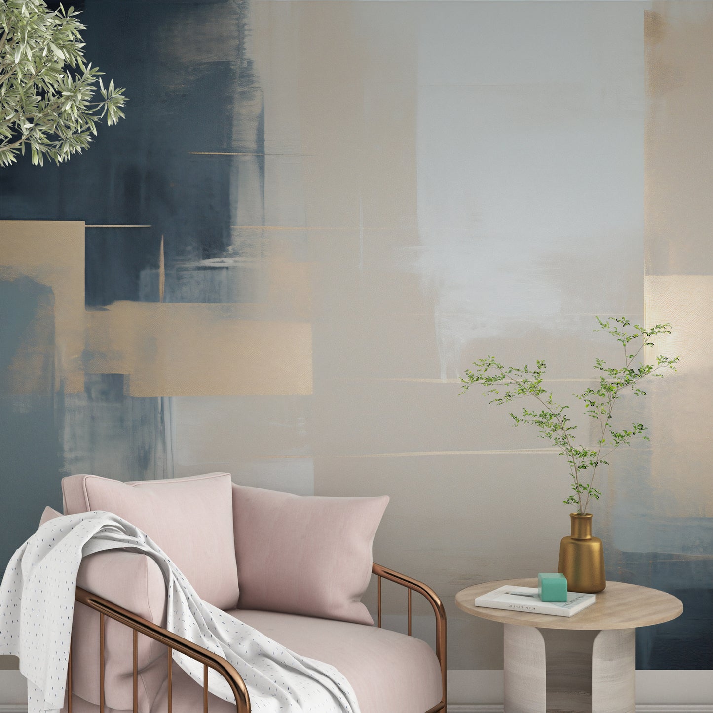 Abstract Peel and Stick wallpaper, Temporary Wallpaper, Removable and Renter friendly Wall Decor, Abstract Wall Art