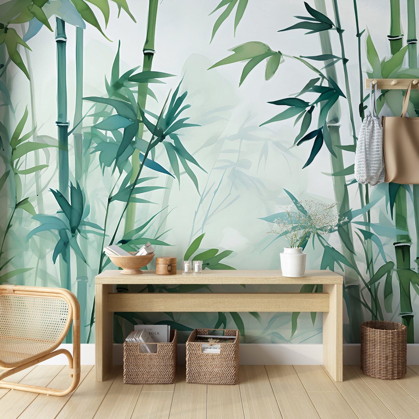 Renter-Friendly Watercolor Wall Decal