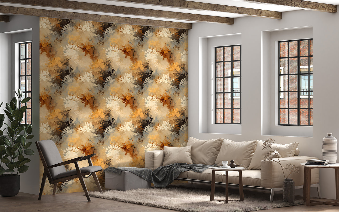 Renter Friendly Gold Accent Wallpaper