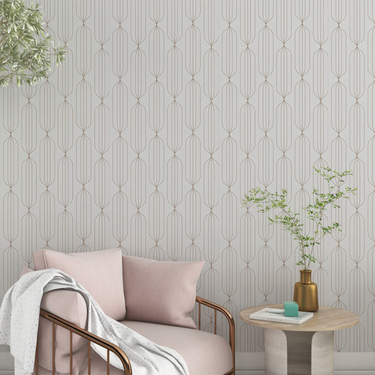 PVC-Free Beige Wallpaper for Environmentally Conscious Home Interiors