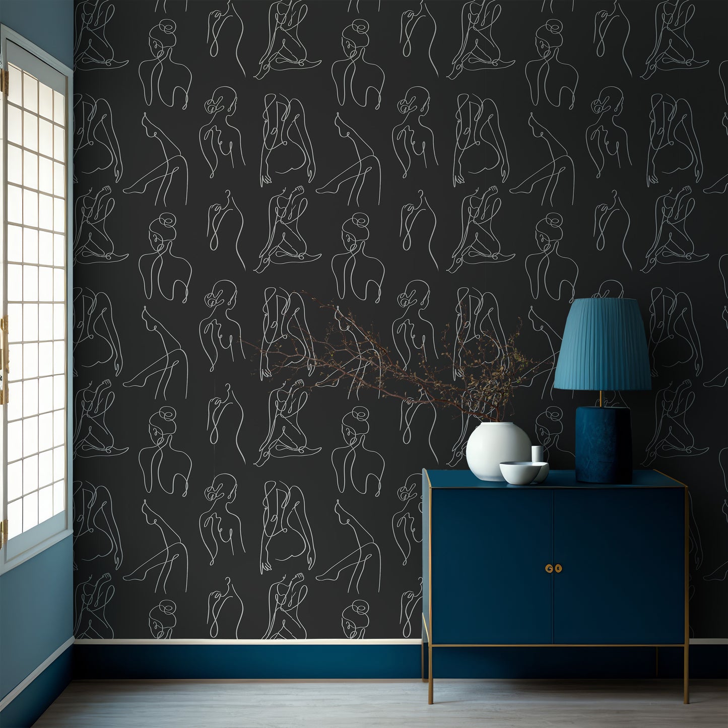 Artistic Female Body Wall Decal for Contemporary Home Decoration