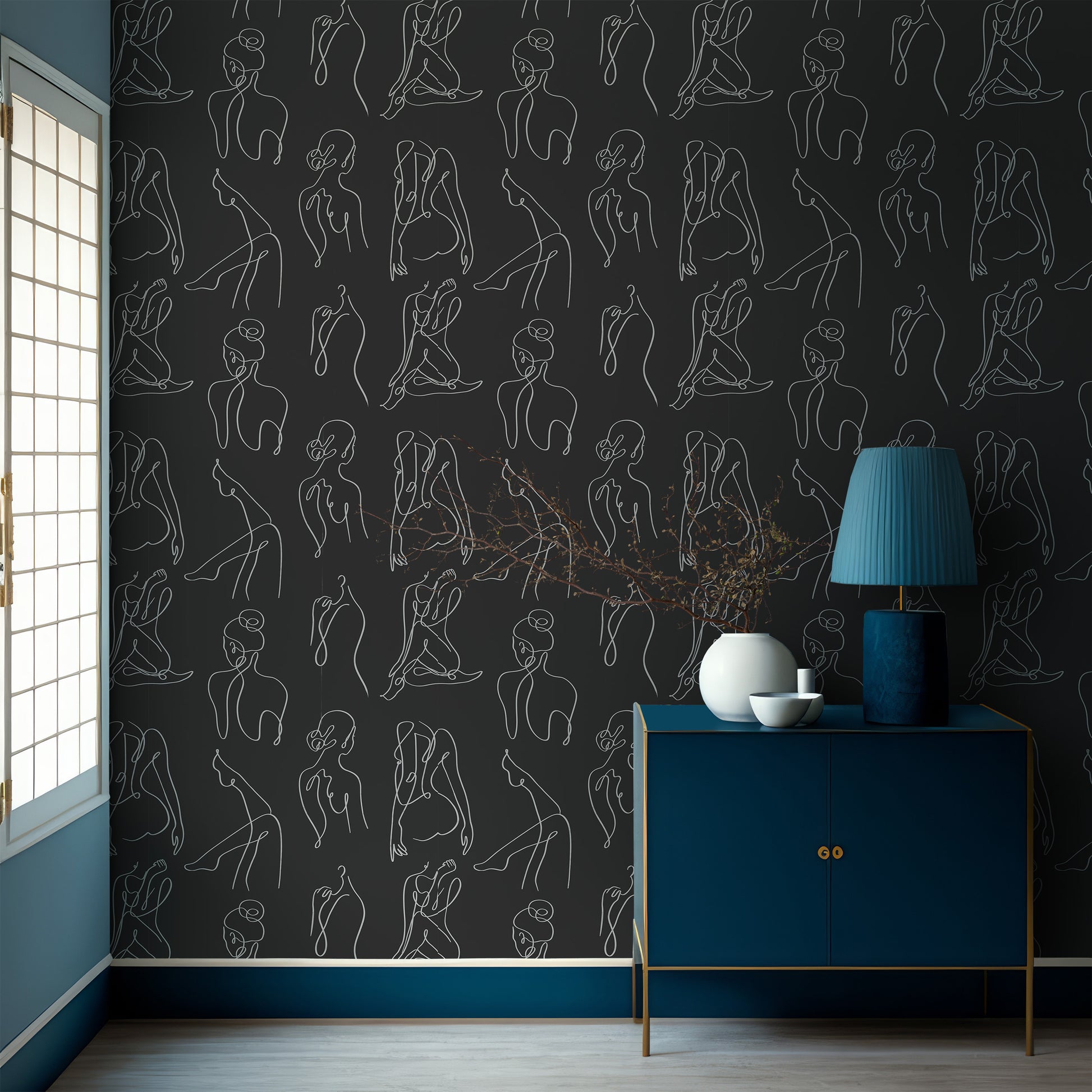 Artistic Female Body Wall Decal for Contemporary Home Decoration