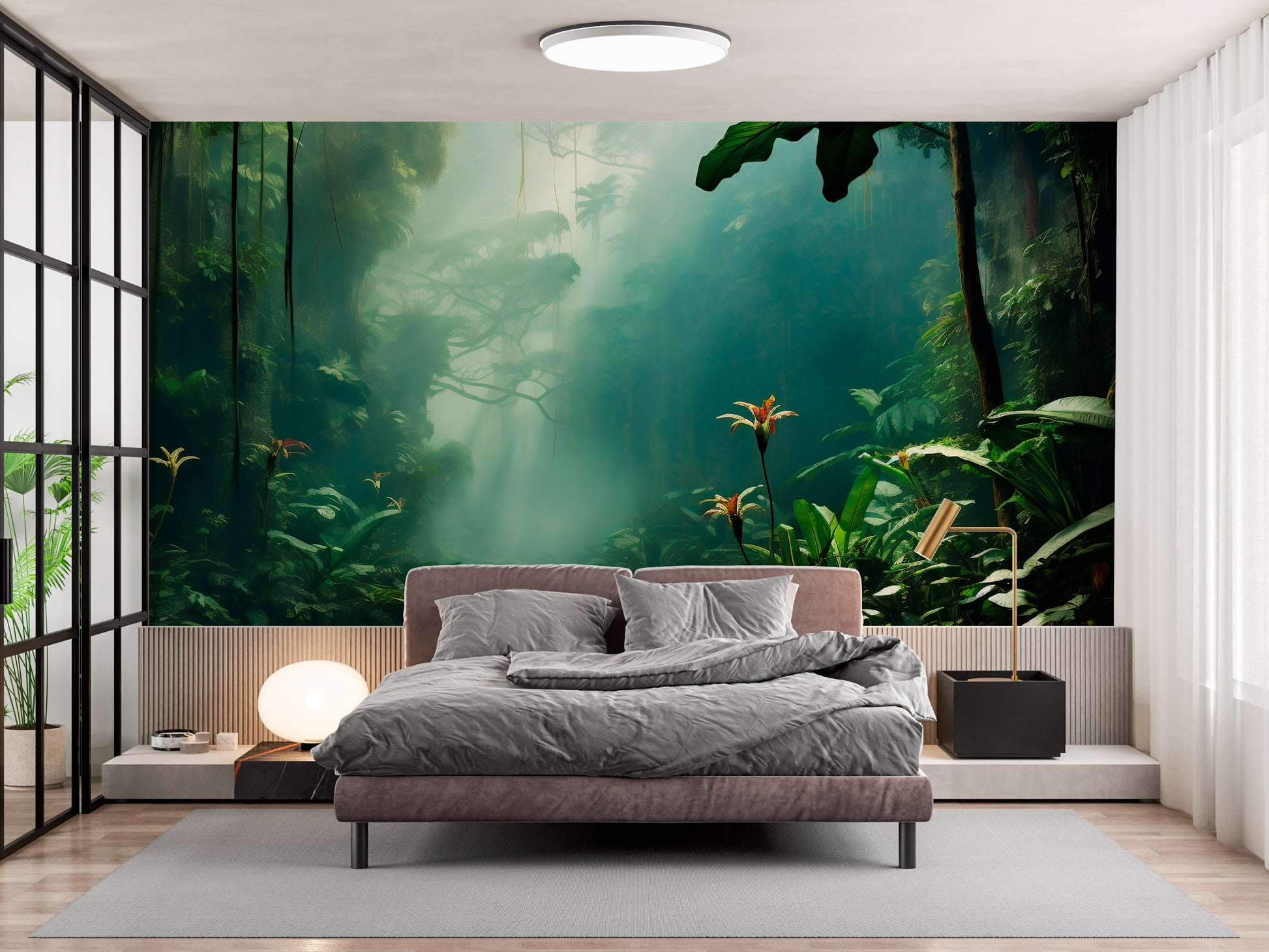 Peel & Stick Dark Jungle Wallpaper