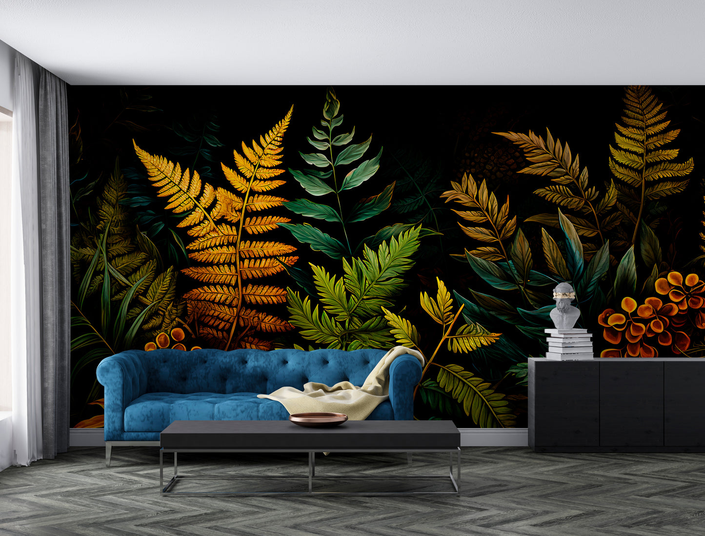 Rich and Dramatic Floral Pattern