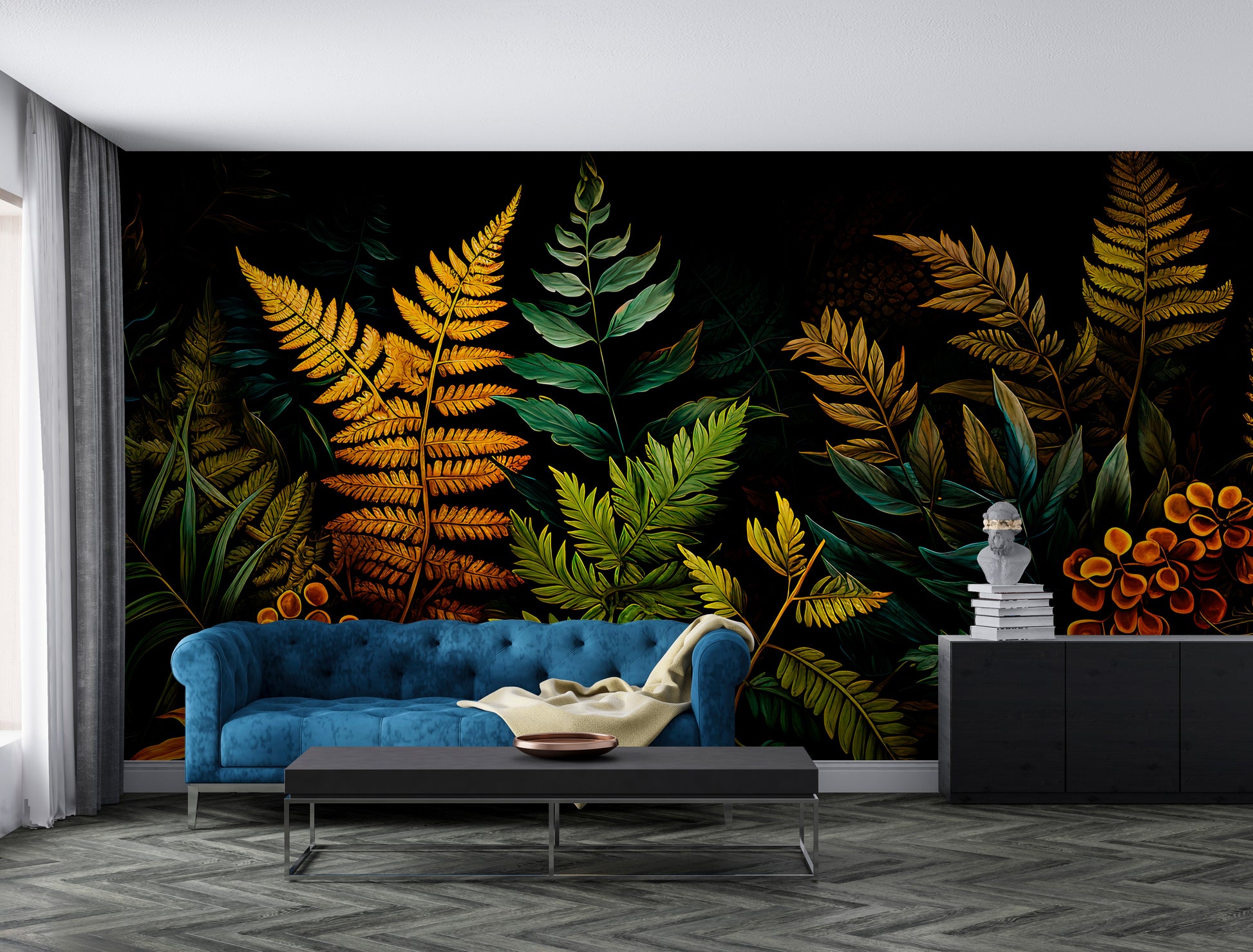 Rich and Dramatic Floral Pattern