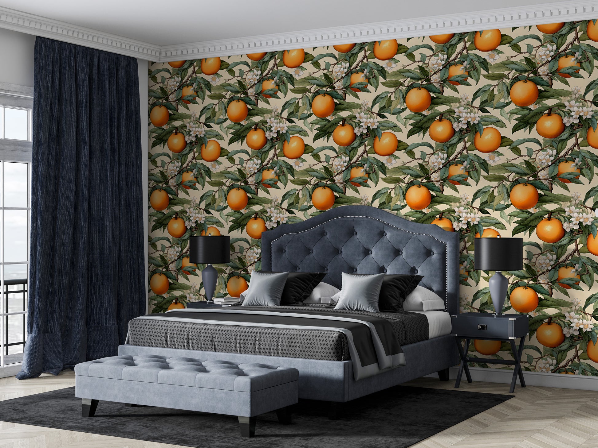 Easy Application Fruit Garden Wallpaper