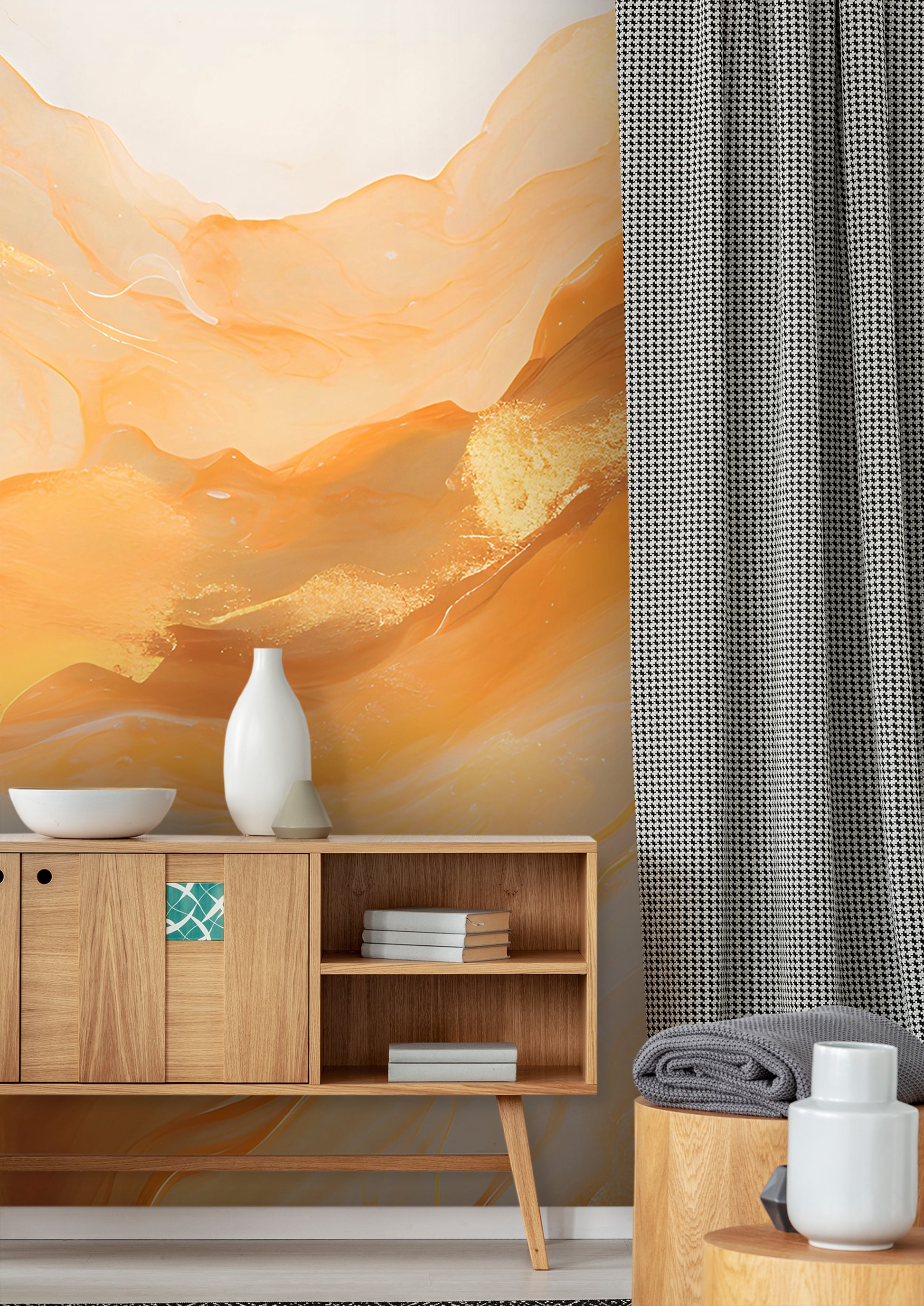 Vibrant Peelable Fluid Art Wallpaper