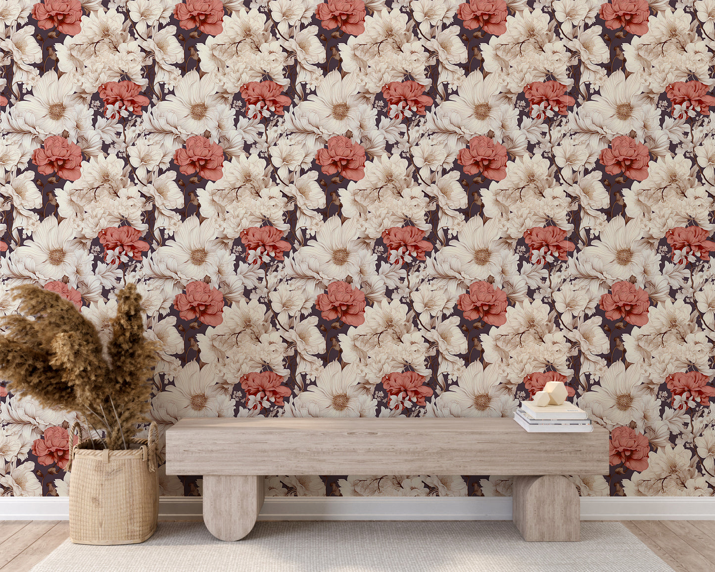 Stylish Self Adhesive Floral Wallpaper