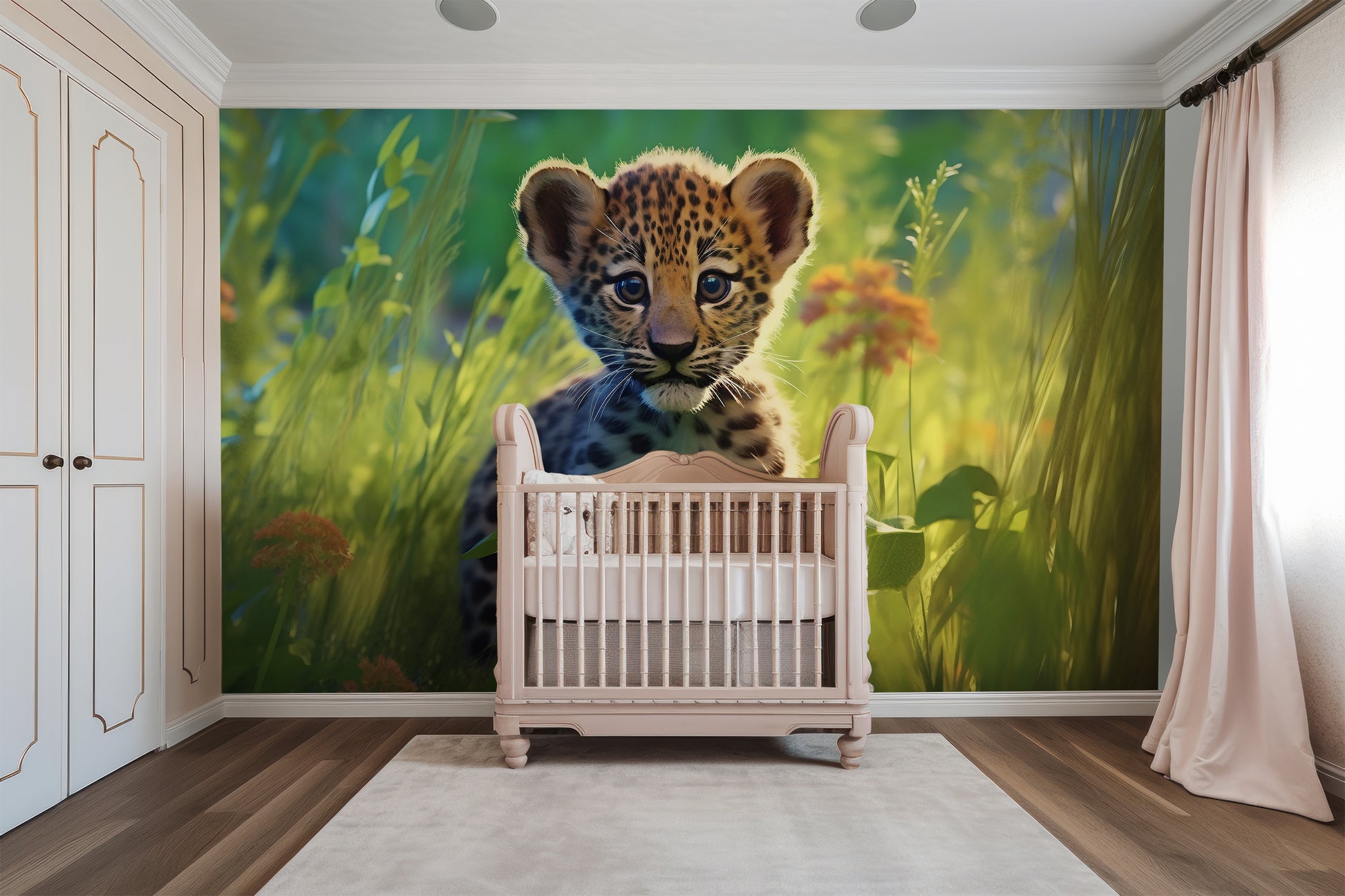 Leopard Temporary Wall Paper for Kids' Room Decoration and DIY Projects