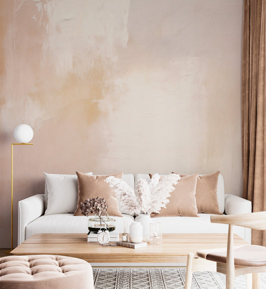 Beige Peel and Stick Abstract Wallpaper