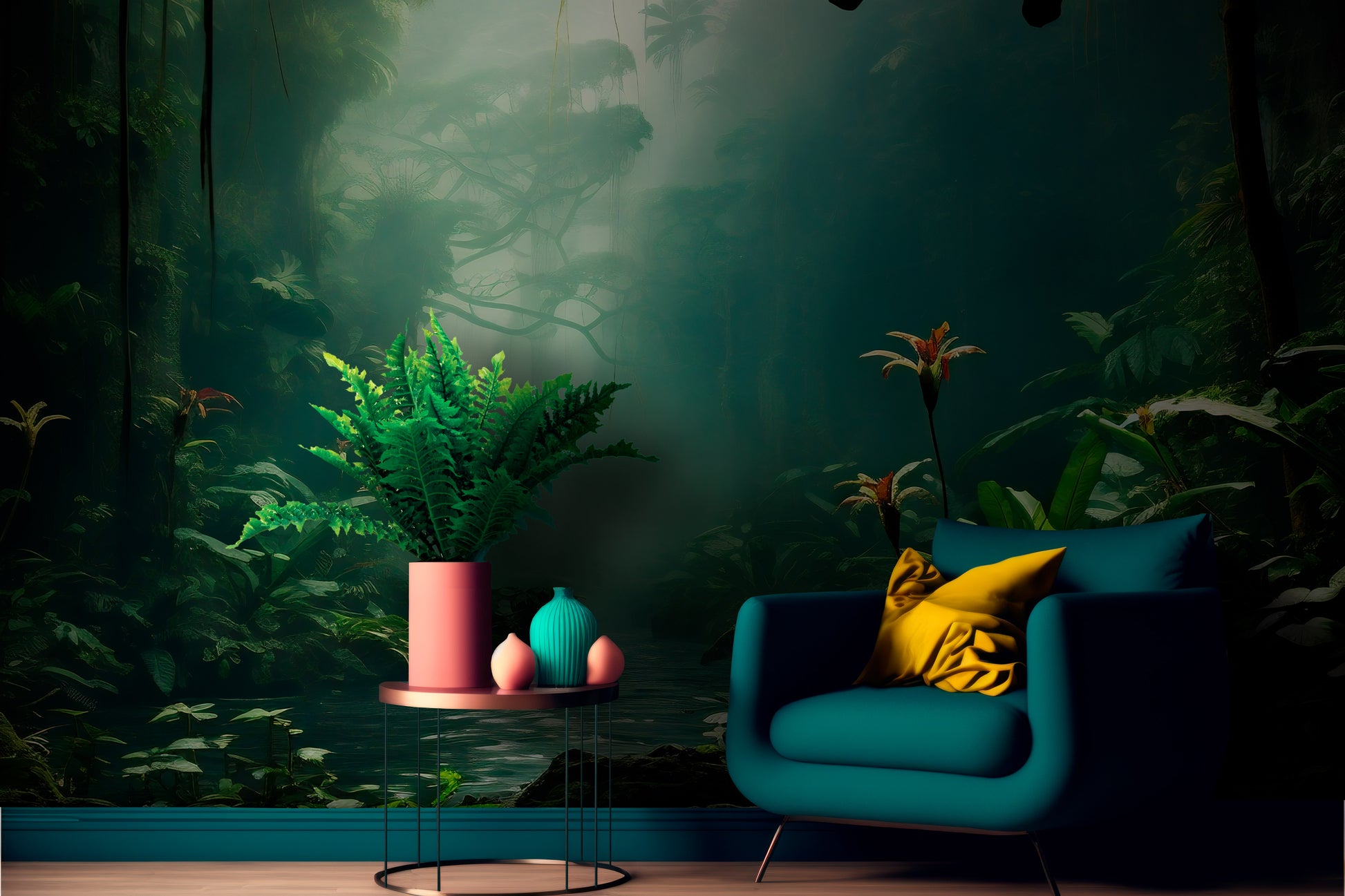 Nature-Inspired Wall Mural