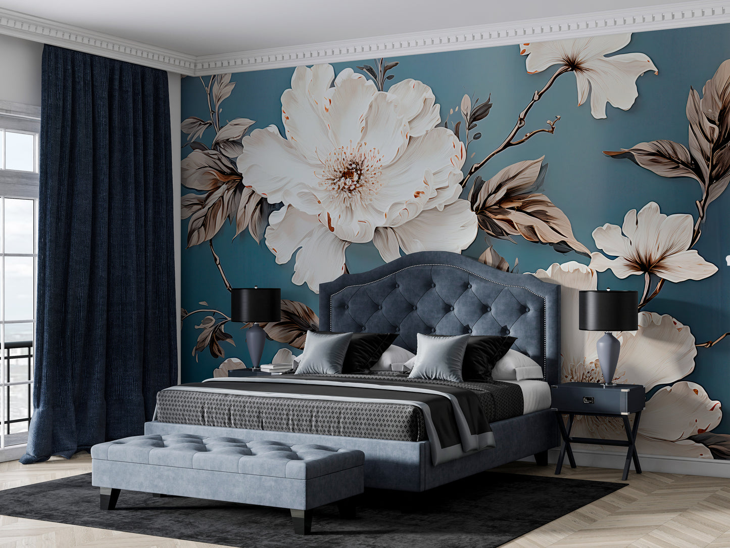 Peel-and-Stick Boho Flower Decal