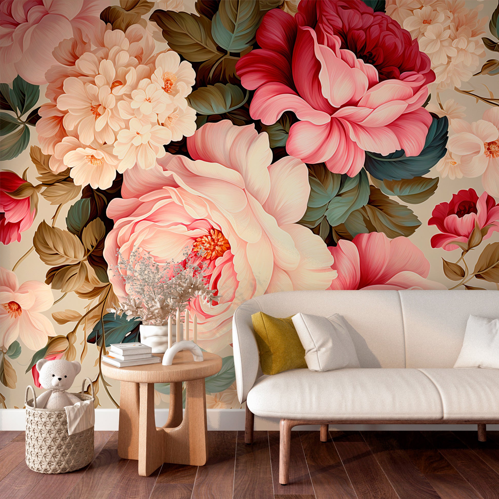 Removable Bohemian Rose Wall Art