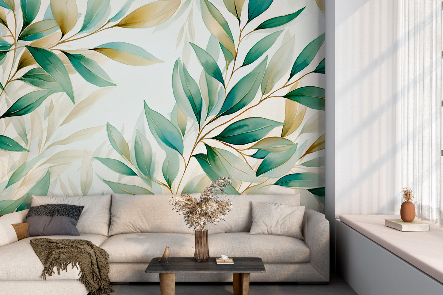 Botanical Foliage Minimalist Wall Covering