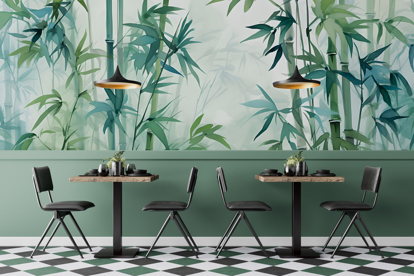 Modern Watercolor Peel and Stick Mural