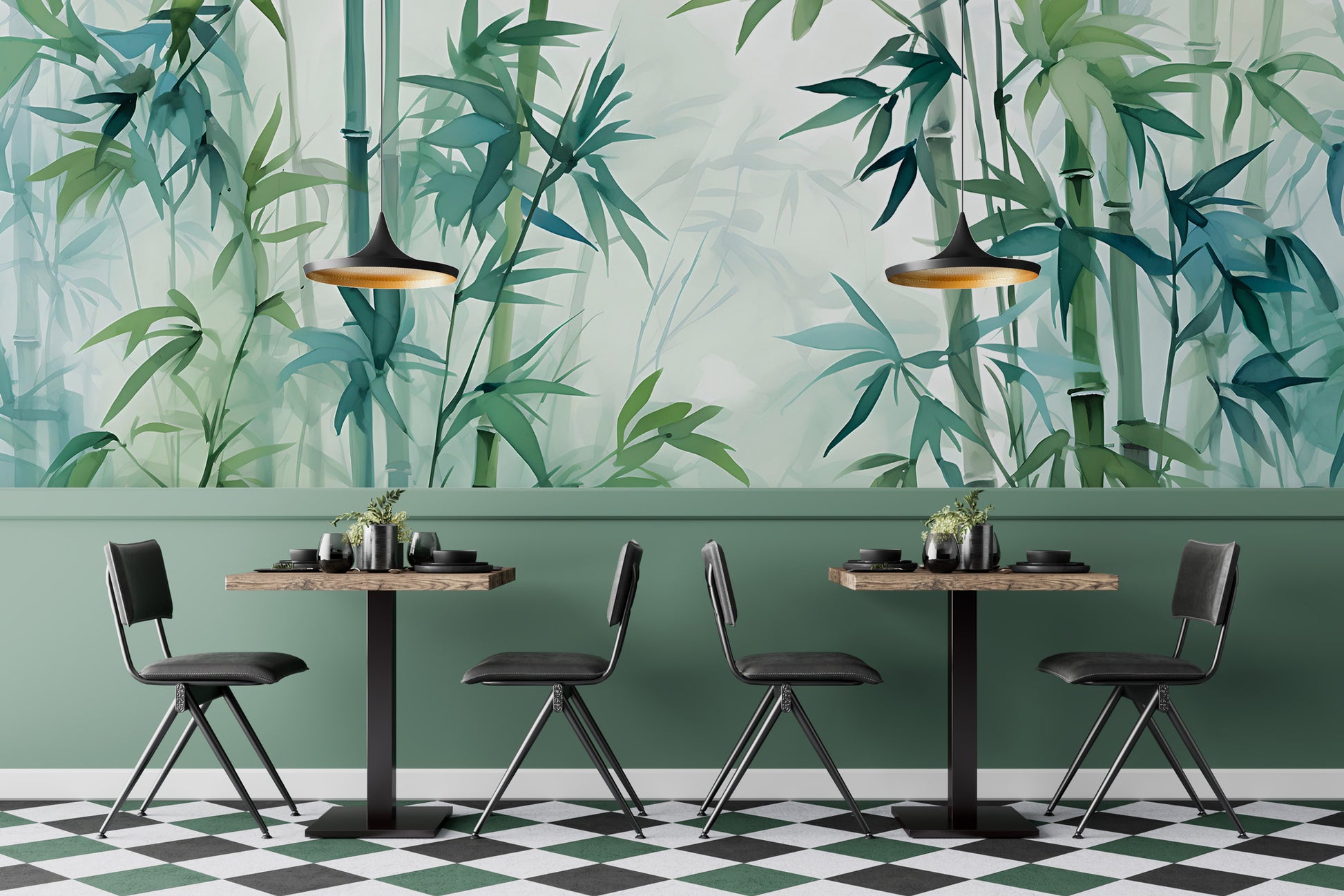 Modern Watercolor Peel and Stick Mural
