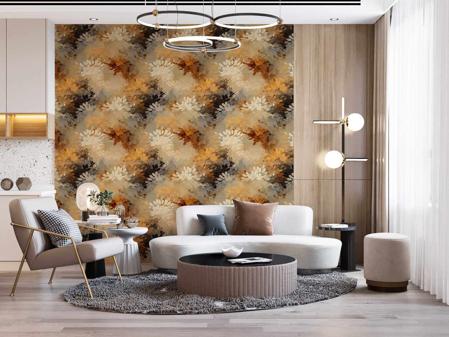 Seamless Dark Brown Peelable Wallpaper